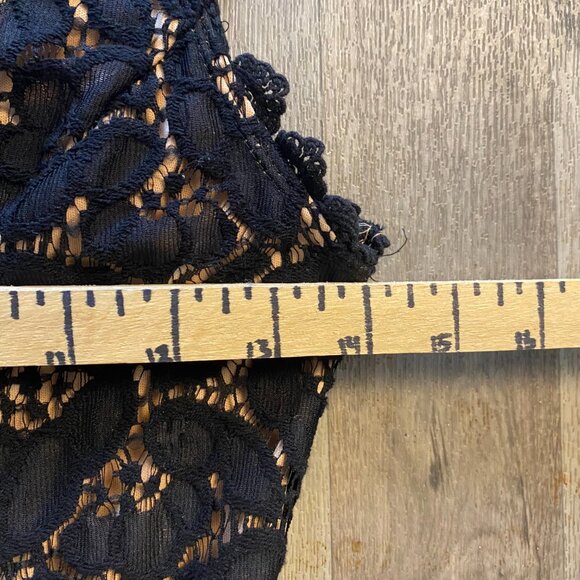 City Studio Size 5 Black Lace Fit and Flare Dress Sleeveless - Picture 5 of 6